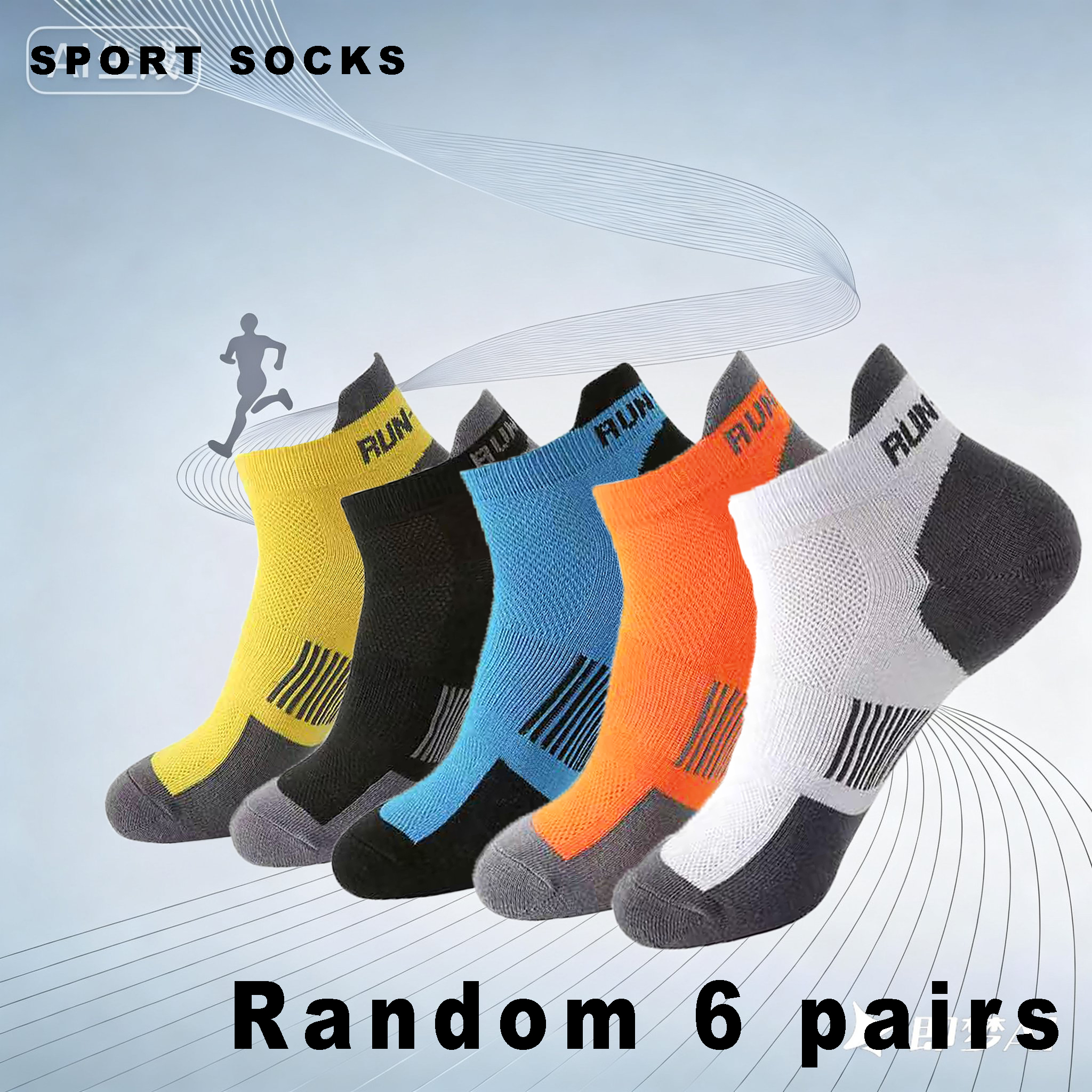Pipe Bending Spring - 3/6 Pairs New Spring/Summer Men's Thin