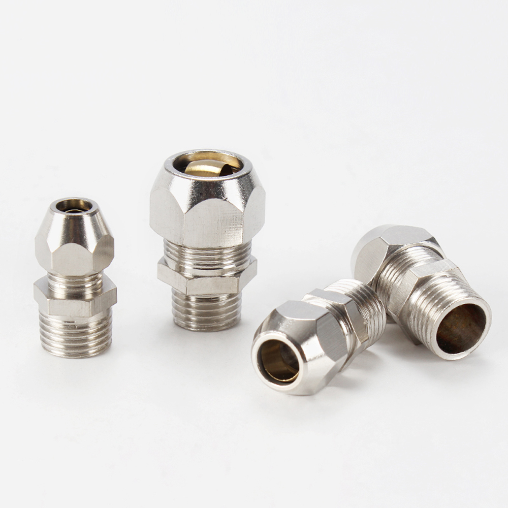 Compression Fitting Brass - Compression Ferrule Tube Fitting 4-16mm Male
