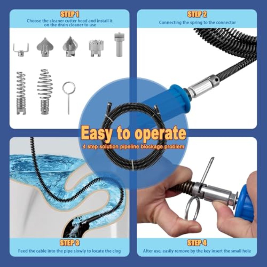 Drain Snake, Drain Auger with  - đánh giá và giá Drain Snake Flexible
