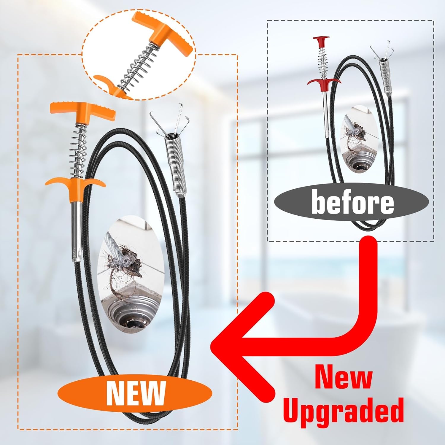 79 Inch Drain Snake Hair Clog  - đánh giá và giá Drain Snake Flexible