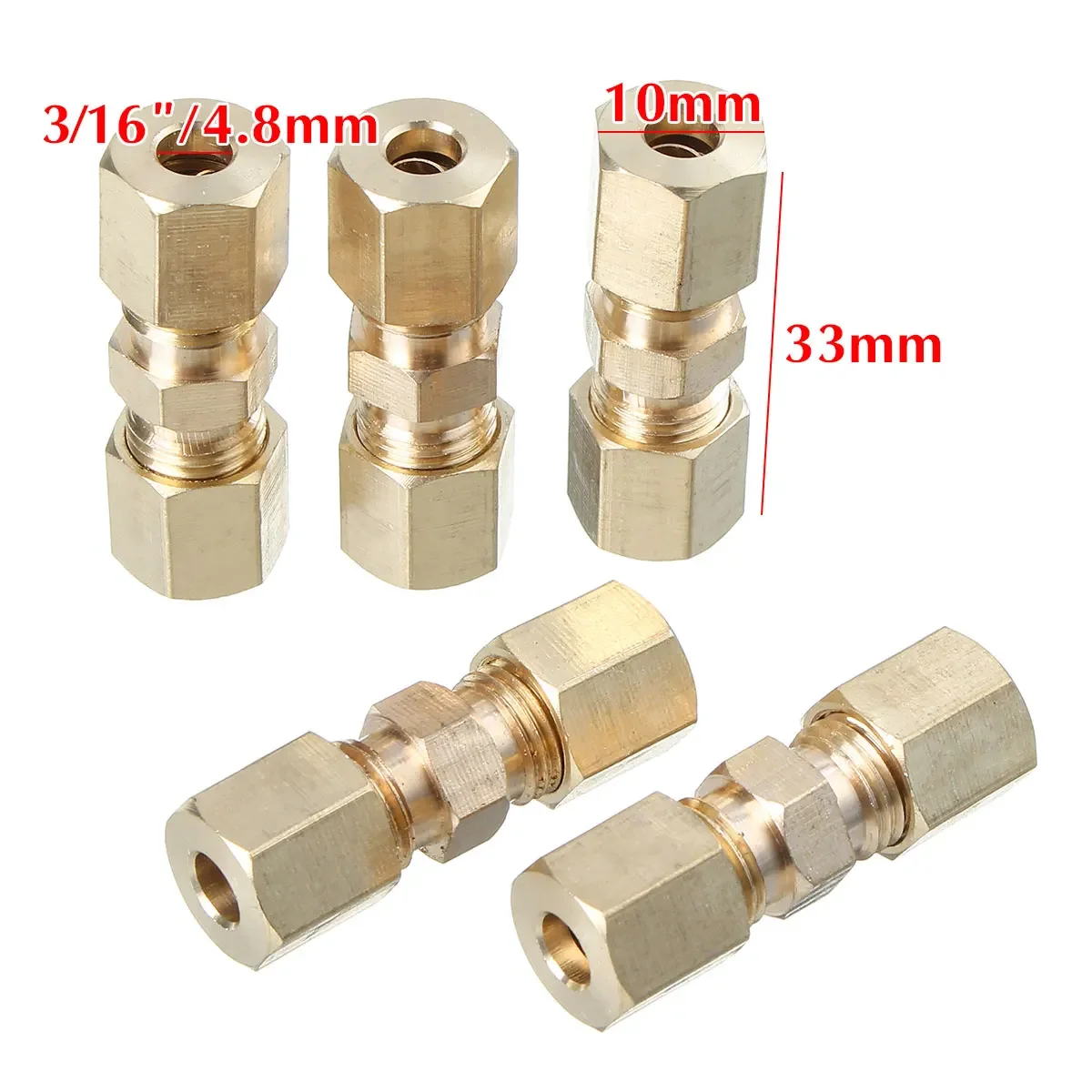 5pcs Brass Brake Line Union Fi - đánh giá và giá Compression Fitting Brass