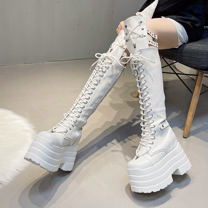 Punk Women Boots Ladies Cospla - đánh giá và giá Pipe Bending Spring