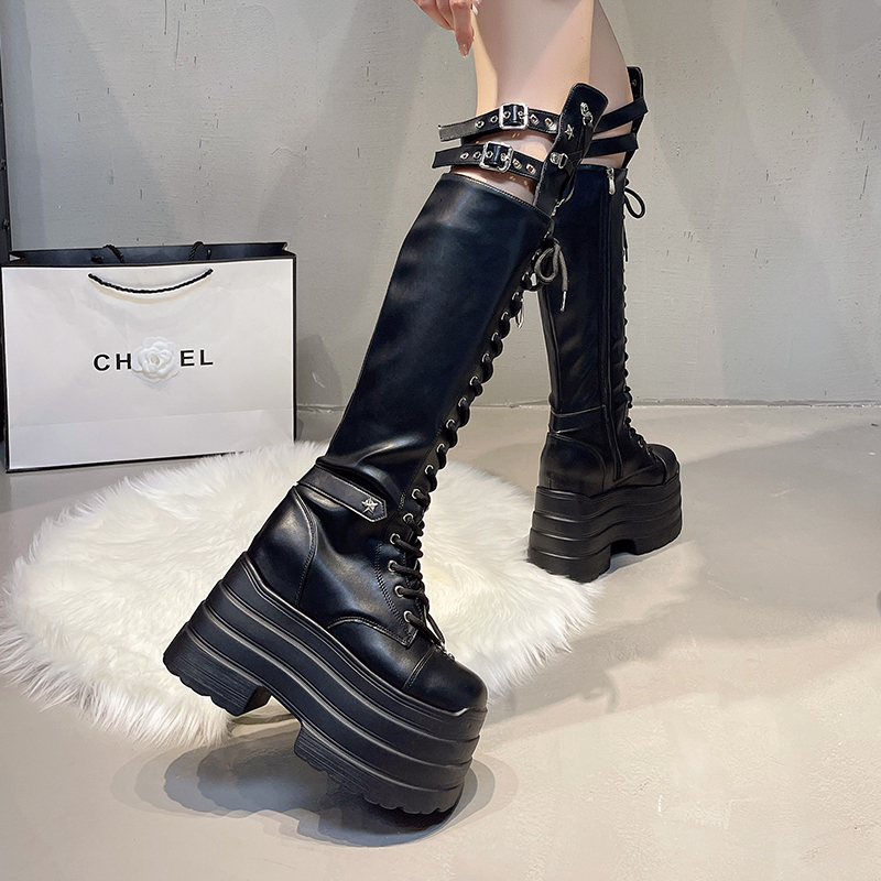 Punk Women Boots Ladies Cospla - đánh giá và giá Pipe Bending Spring