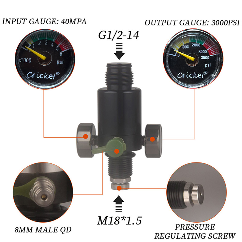 HPA Scuba M18*1.5 Pressure Reg - đánh giá và giá Float Ball Valve