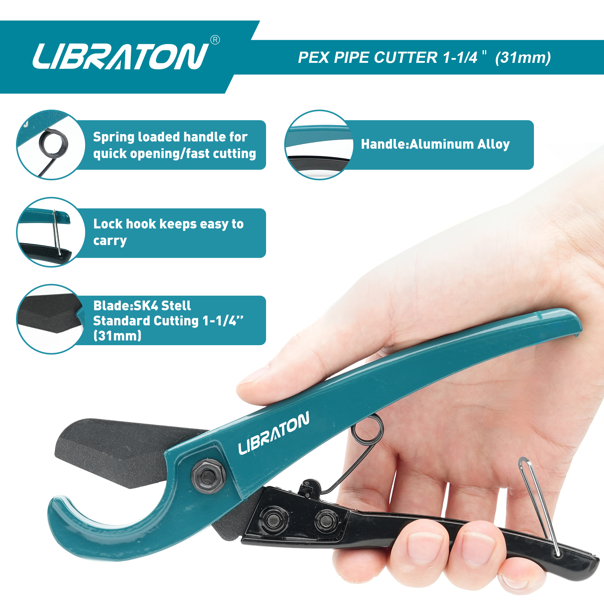 Libraton Pex Cutter 31mm Pex P - đánh giá và giá Pipe Cutter Ratchet