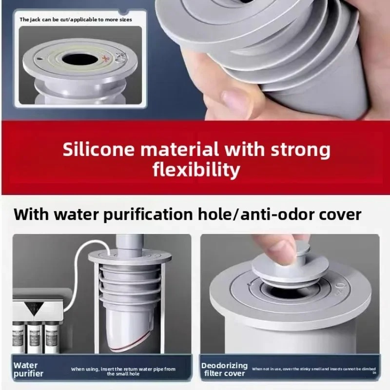 Connector Stopper Silicone Bat - đánh giá và giá Drain Pipe Clip