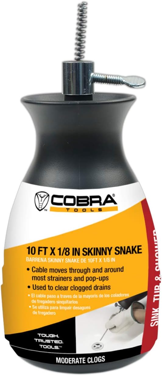 Skinny Snake Drain Cleaner 25  - đánh giá và giá Drain Snake Flexible