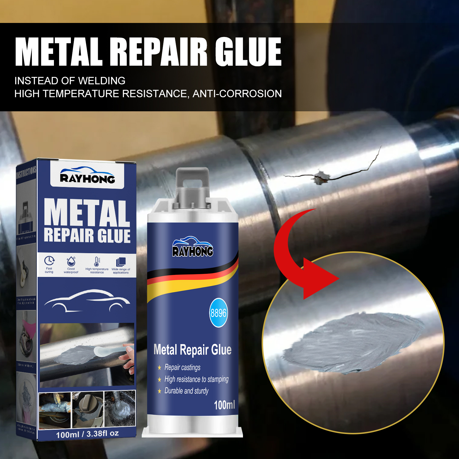 100ml Industrial Metal AB Cast - đánh giá và giá Solvent Weld Cement