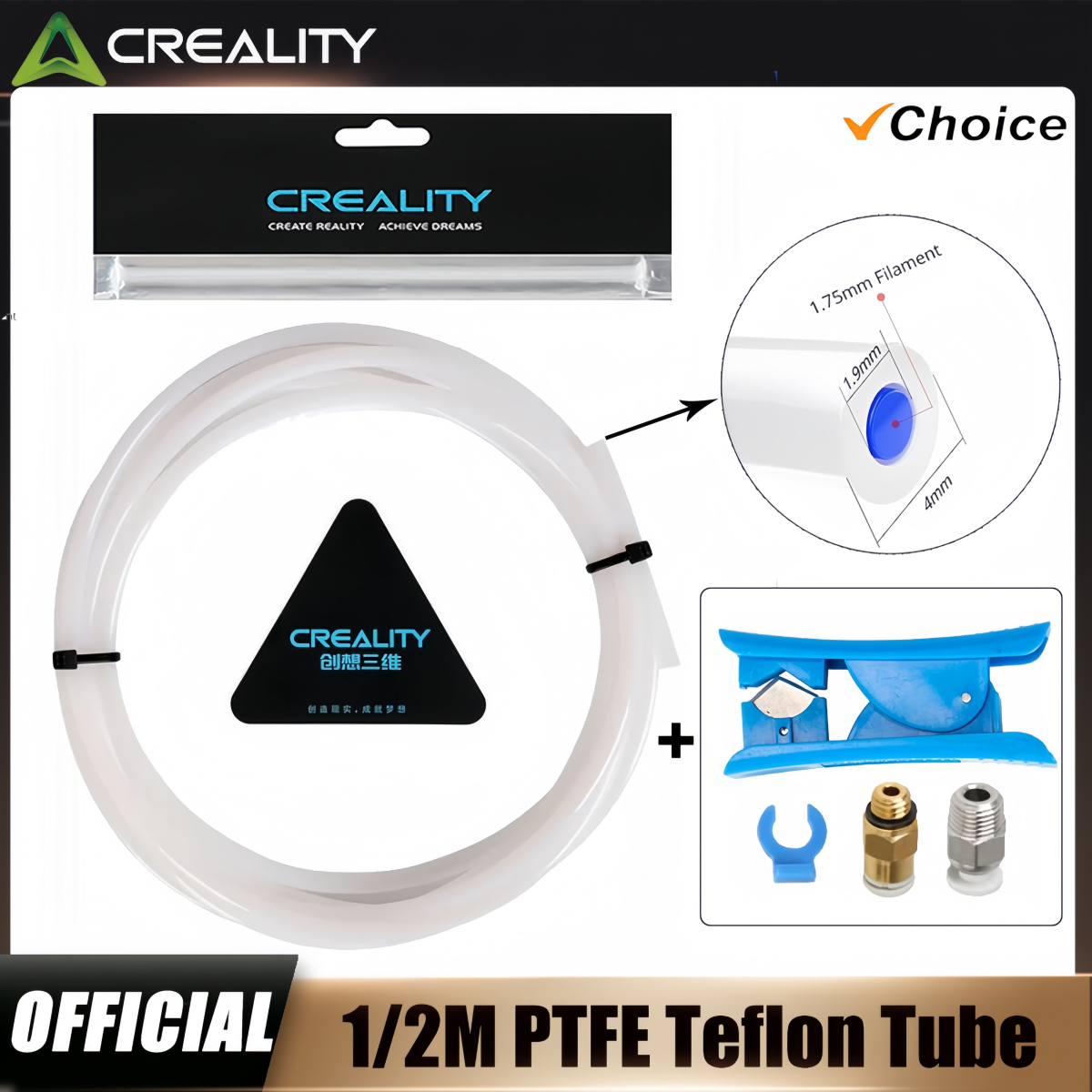 Creality 3D Printer PTFE Tube， - đánh giá và giá Ptfe Tape Thread