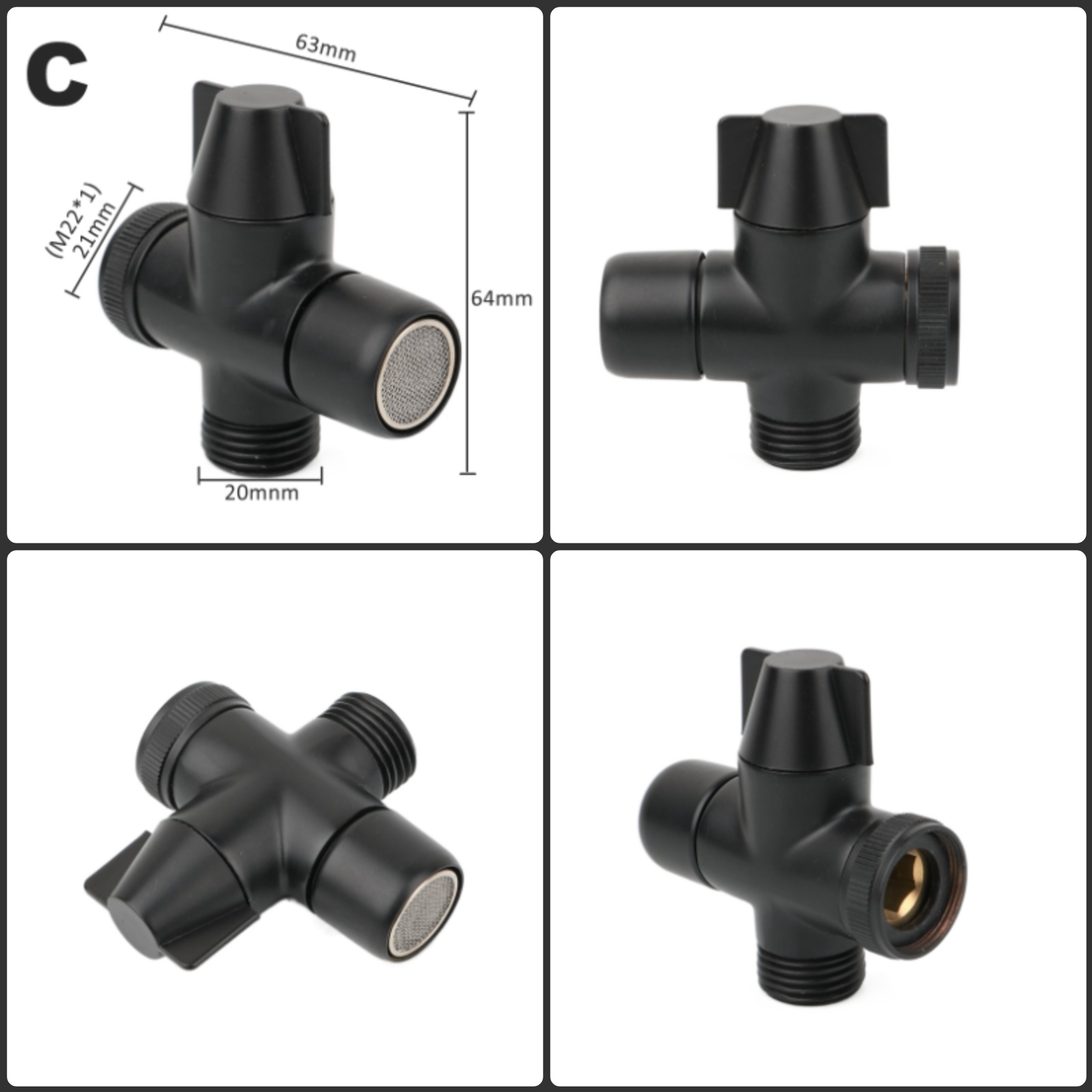 Black Brass Shower Arm Adapter - đánh giá và giá Shower Valve Cartridge