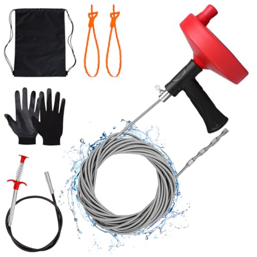 【Spot goods】Drain Auger 33 ft  - đánh giá và giá Drain Snake Flexible