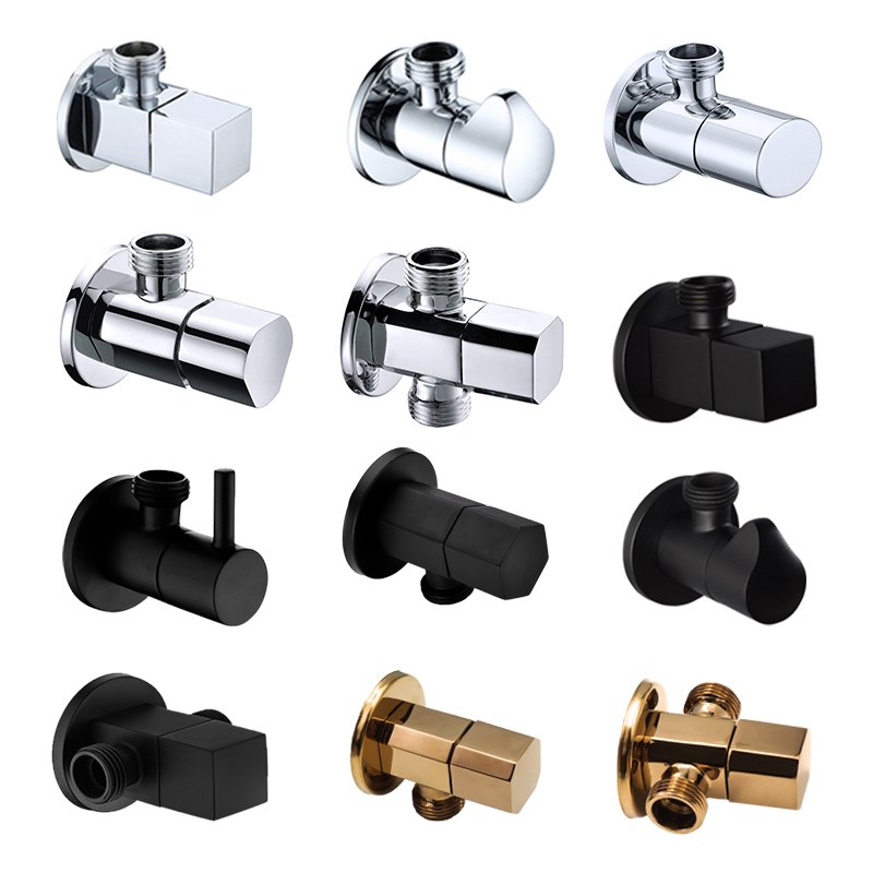 Brass Angle Valve Chrome Black - đánh giá và giá Toilet Fill Valve