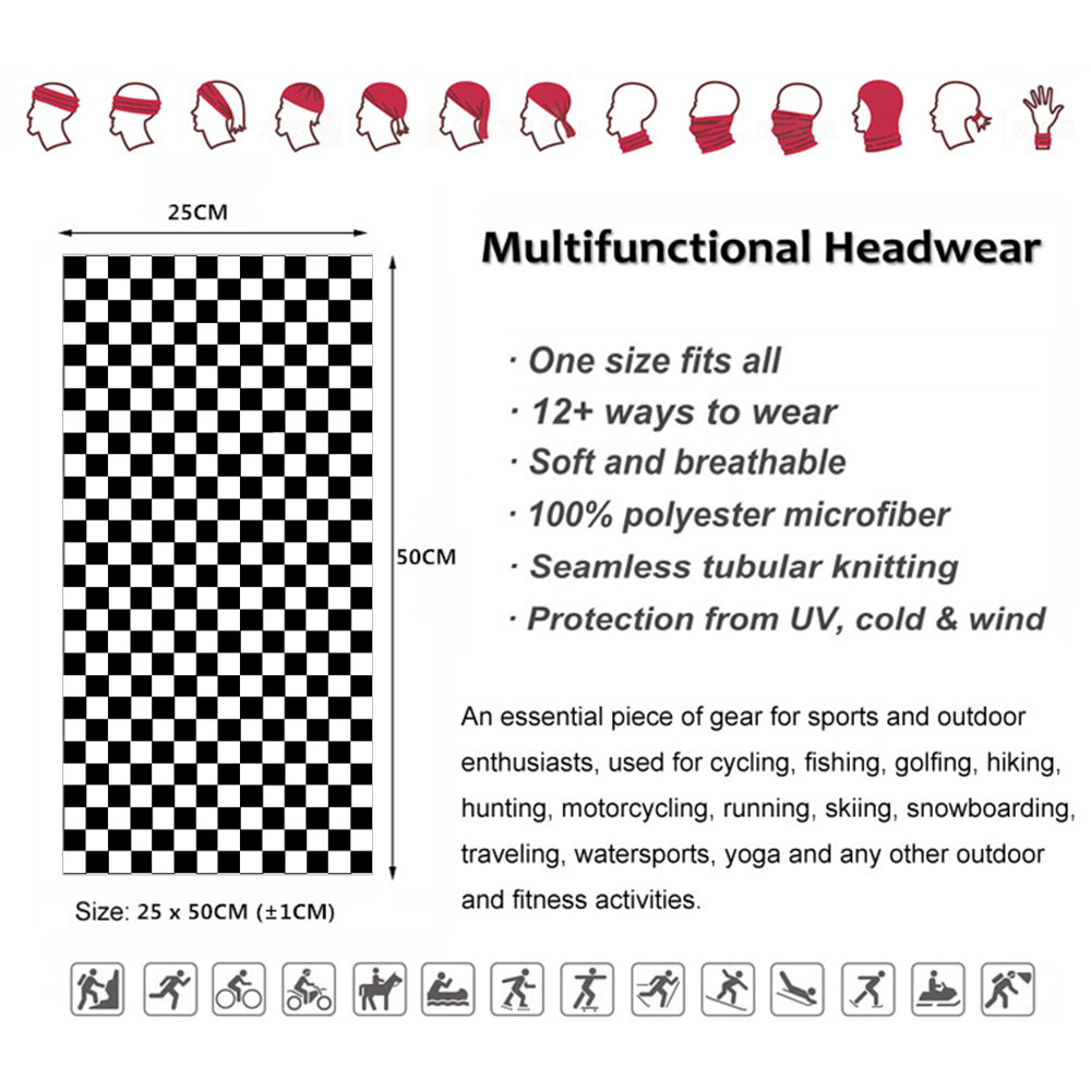 Checkered Ska Printed Headband - đánh giá và giá Pipe Bending Spring